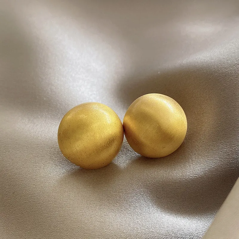 INSTOCK- 925 silver needle Hong Kong style retro metal earrings