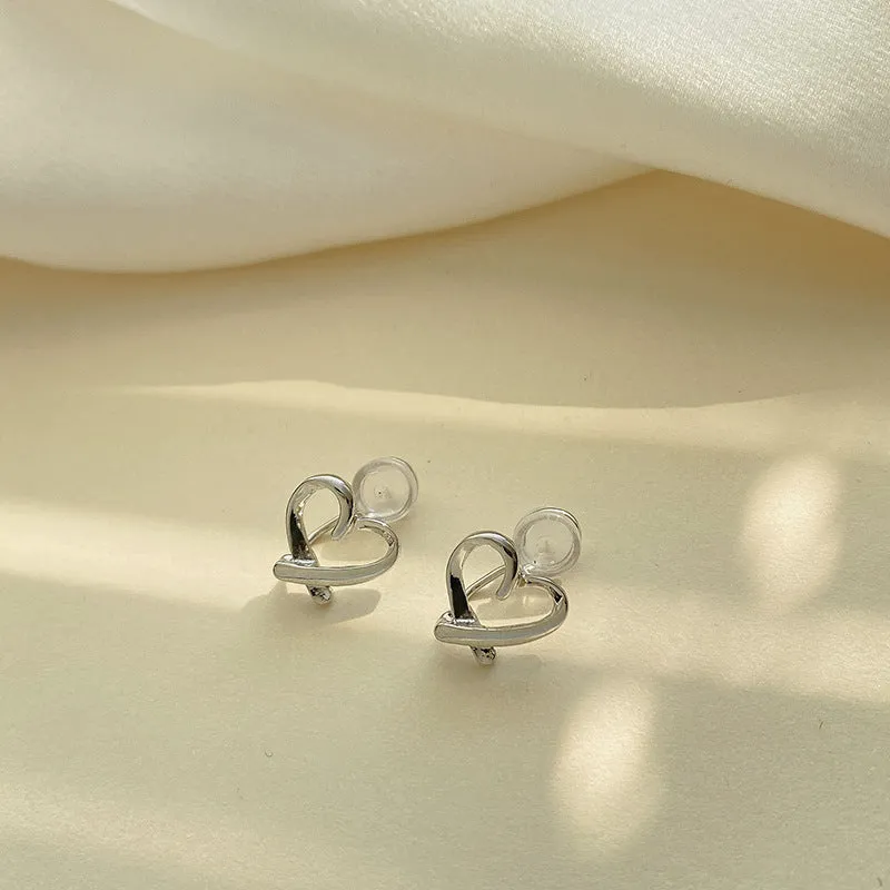 INSTOCK- 925 silver needle Hong Kong style retro metal earrings