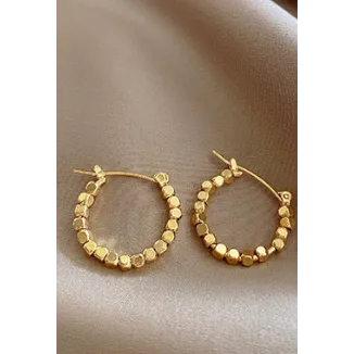 INSTOCK- 925 silver needle Hong Kong style retro metal earrings