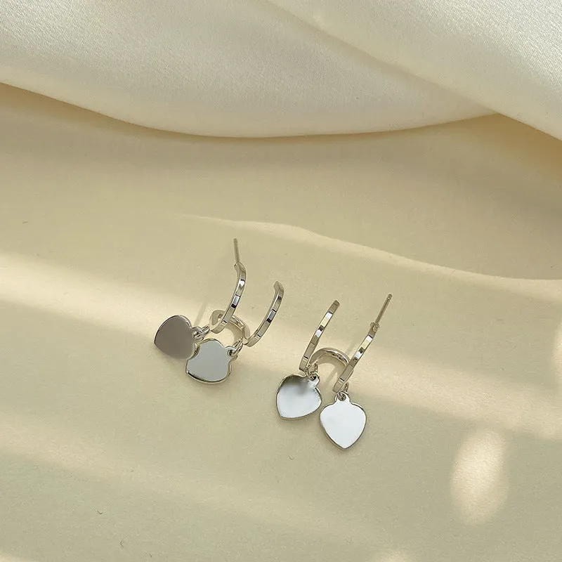 INSTOCK- 925 silver needle Hong Kong style retro metal earrings