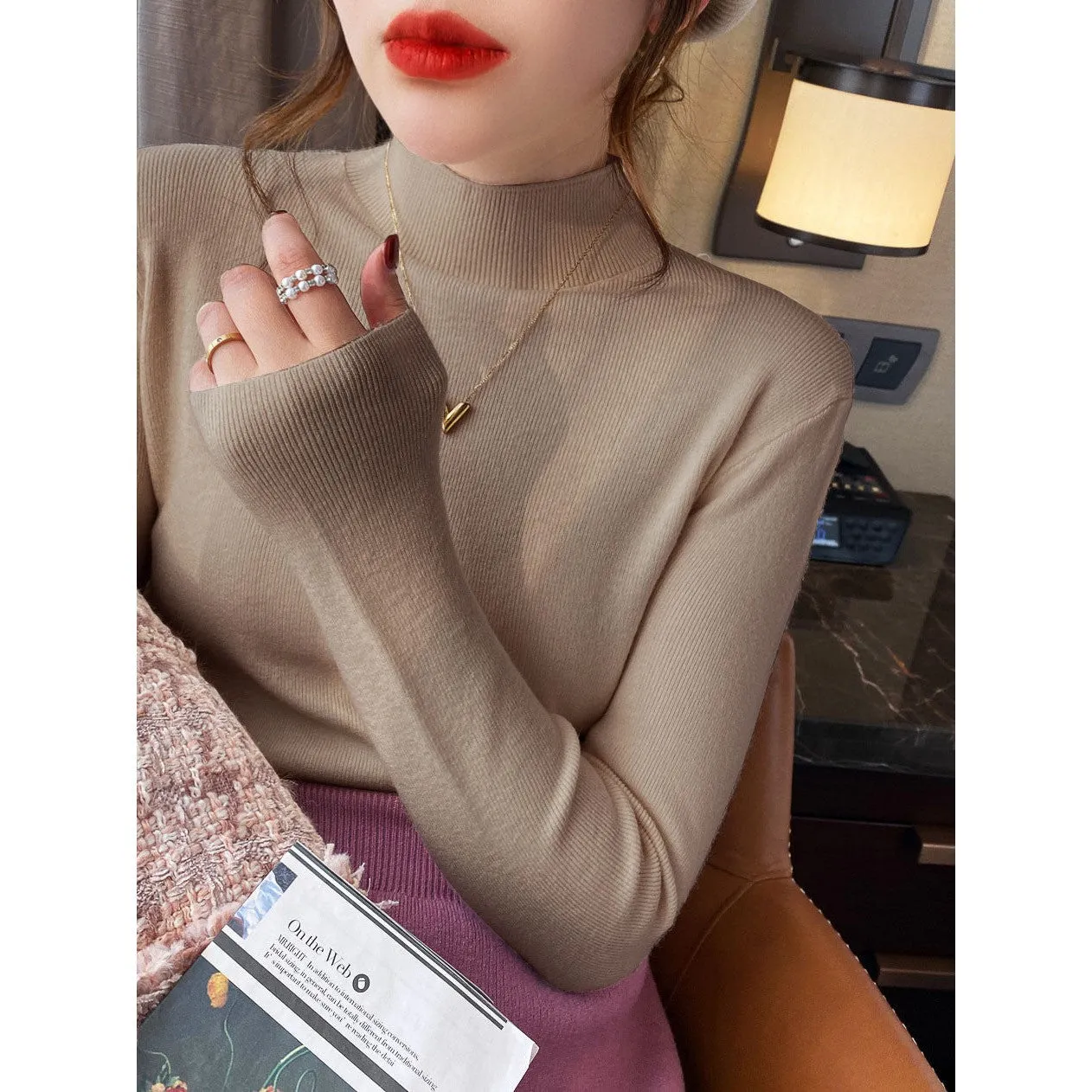 INSTOCK - Knitted loose bottoming shirt