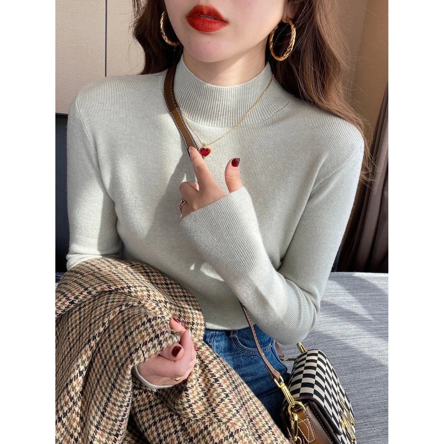 INSTOCK - Knitted loose bottoming shirt