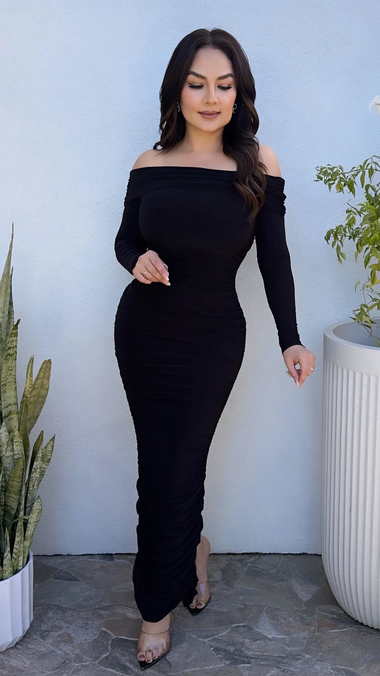 INTO YOU BLACK DRESS