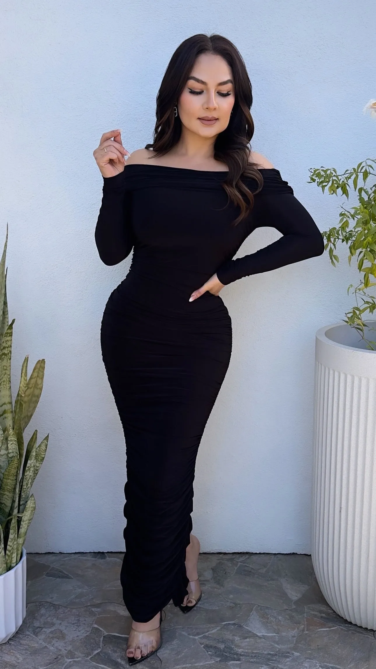 INTO YOU BLACK DRESS