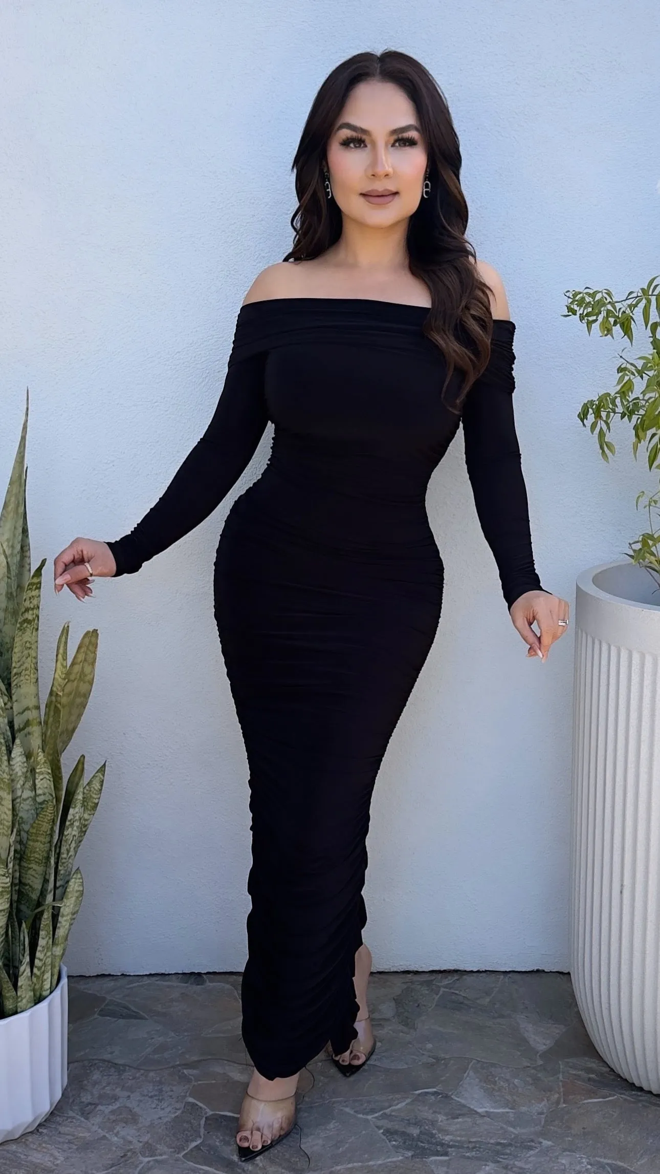 INTO YOU BLACK DRESS