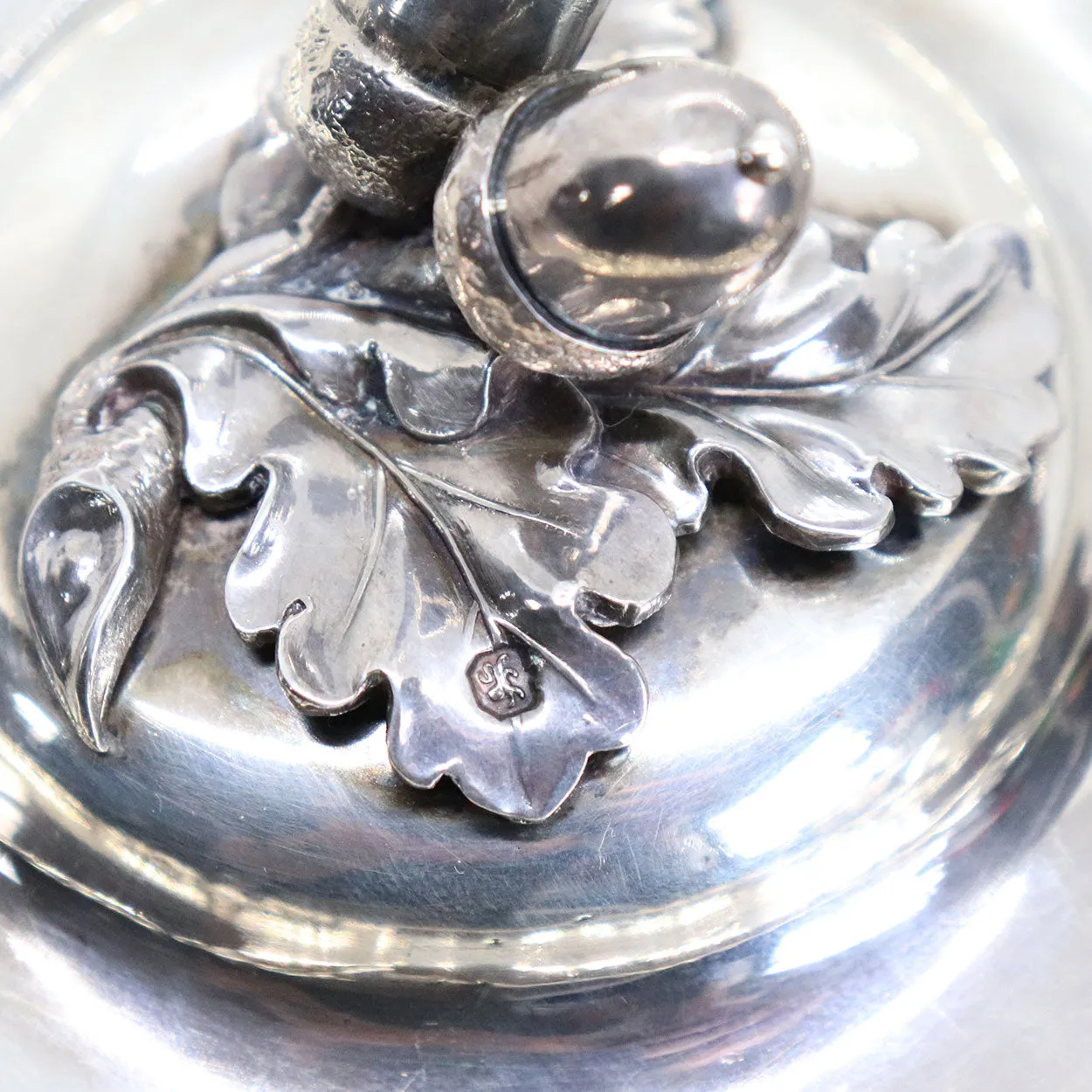 Irish George III James Scott Sterling Silver Acorn Finial Armorial Teapot