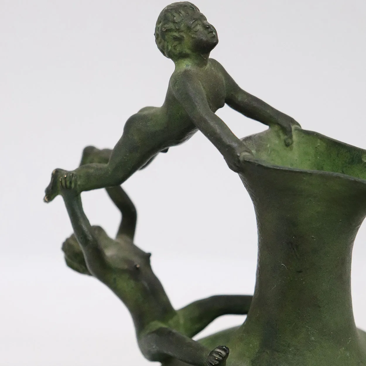 Italian Grand Tour Patinated Bronze Ewer, After the Antique