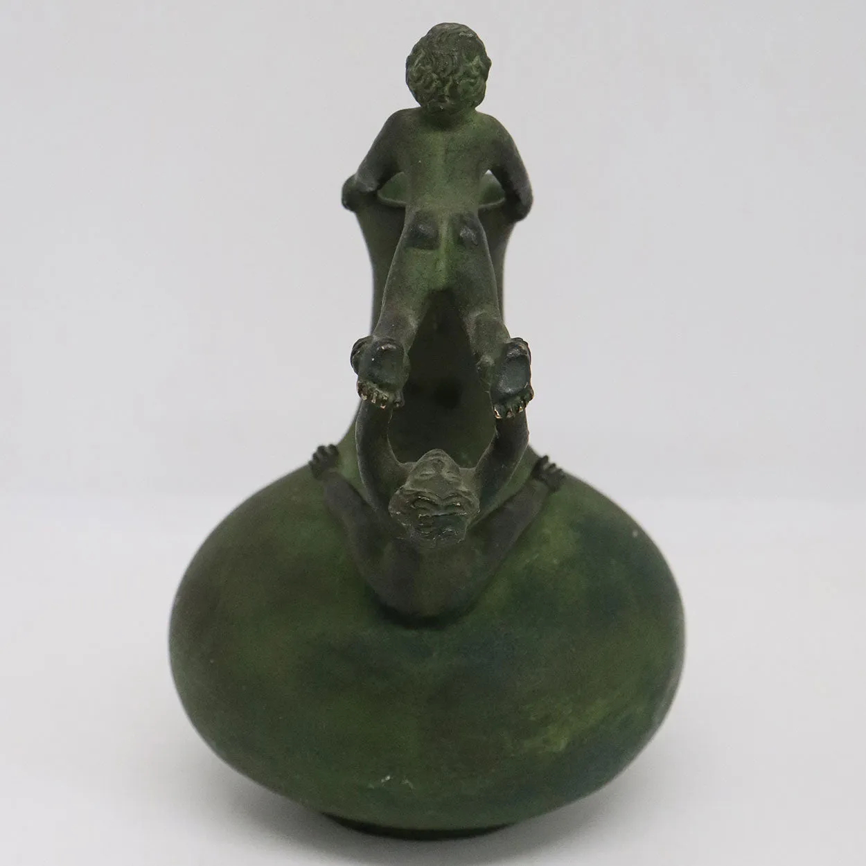 Italian Grand Tour Patinated Bronze Ewer, After the Antique