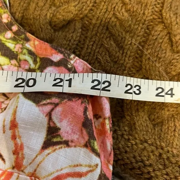 J Jill Dress Women Multicolor Floral Sunset Reef Love Linen Pockets 1X