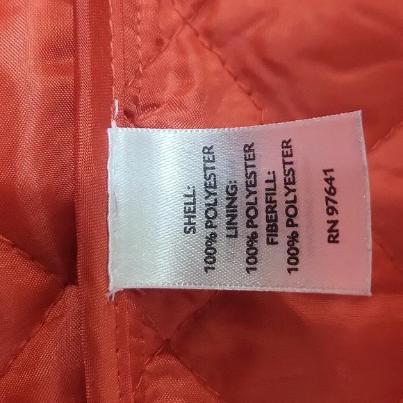 J. JILL Red Lightweight Quilted Button Down Barn Coat