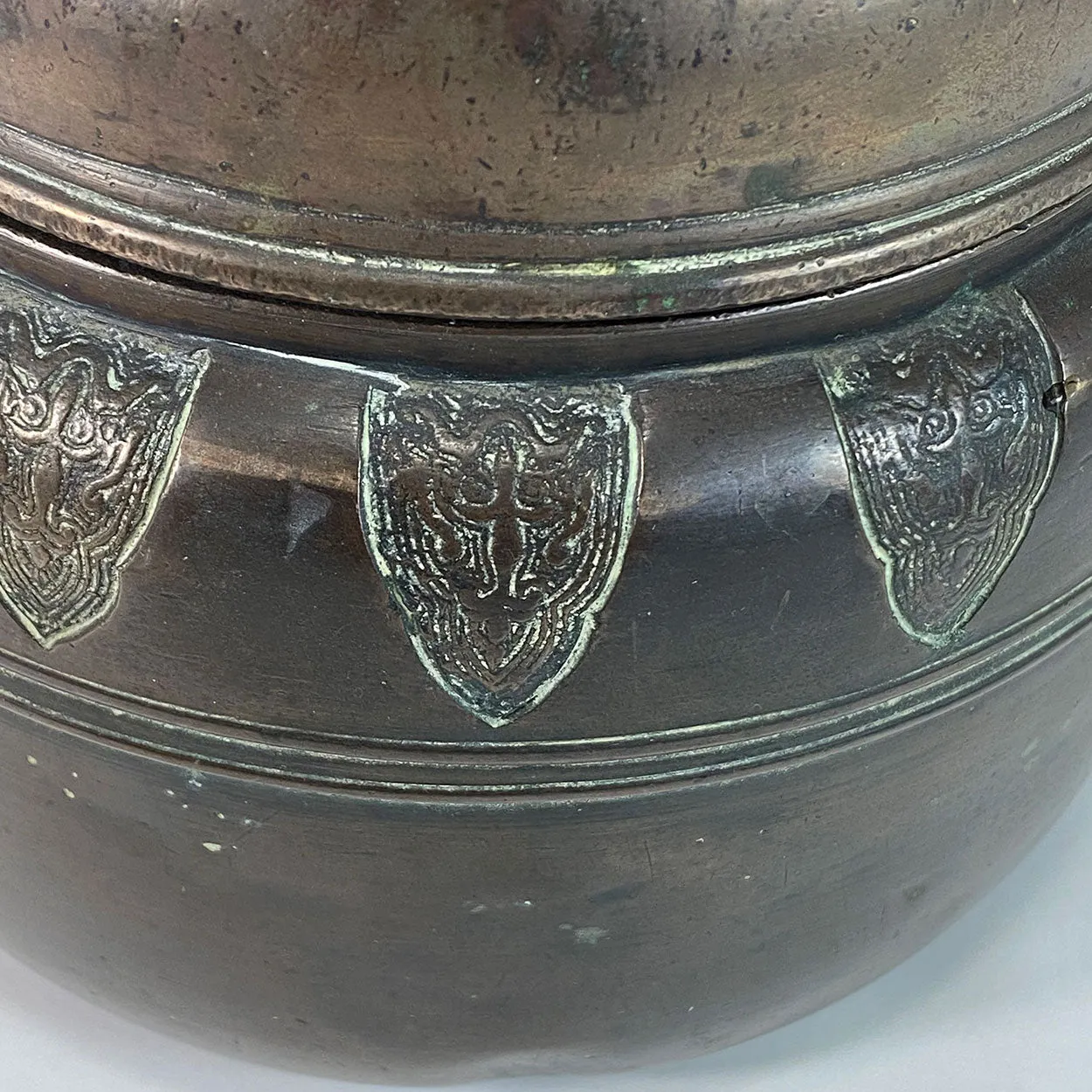 Japanese Meiji Patinated Bronze Portable Hand Warmer