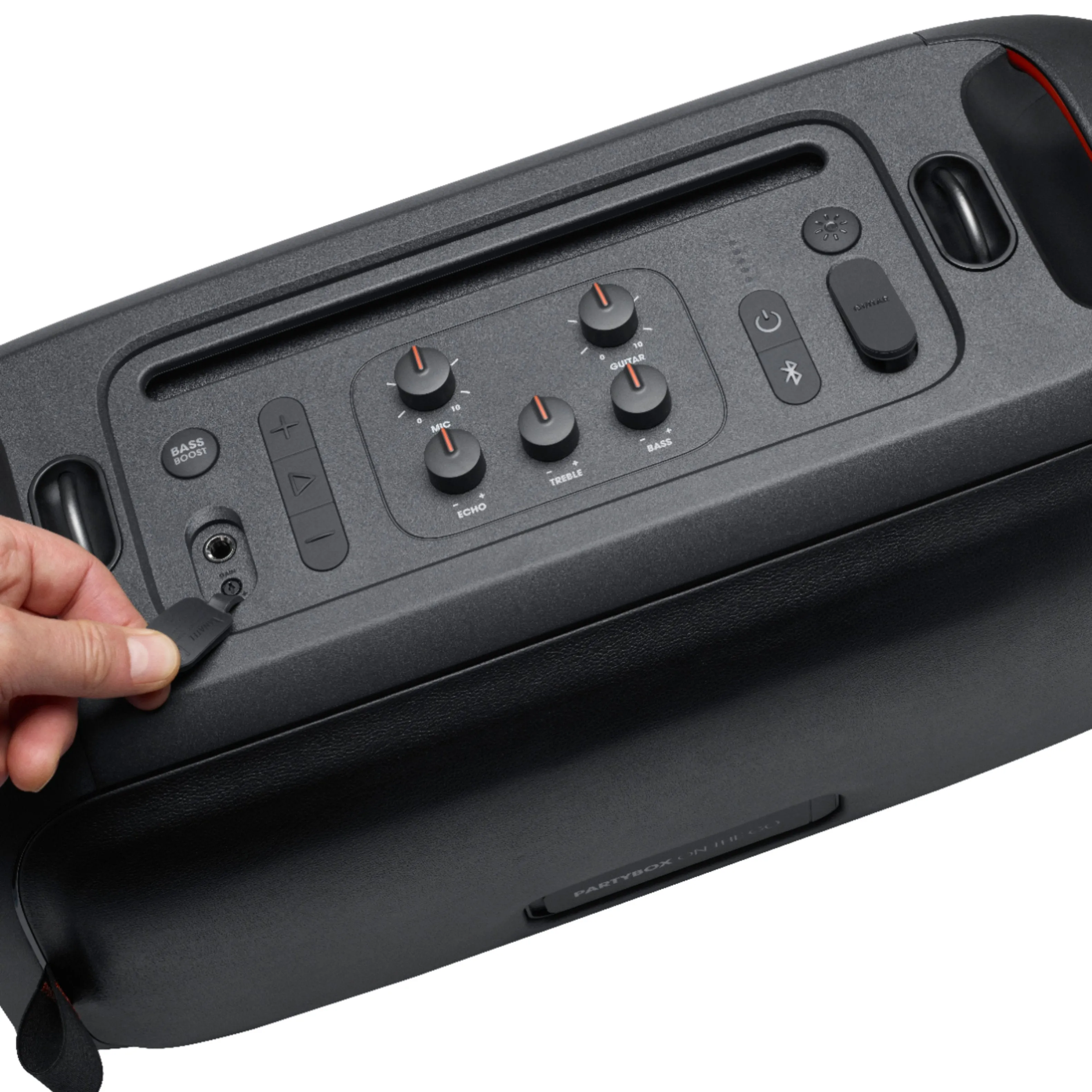 JBL - PartyBox On-The-Go Portable Party Speaker - Black