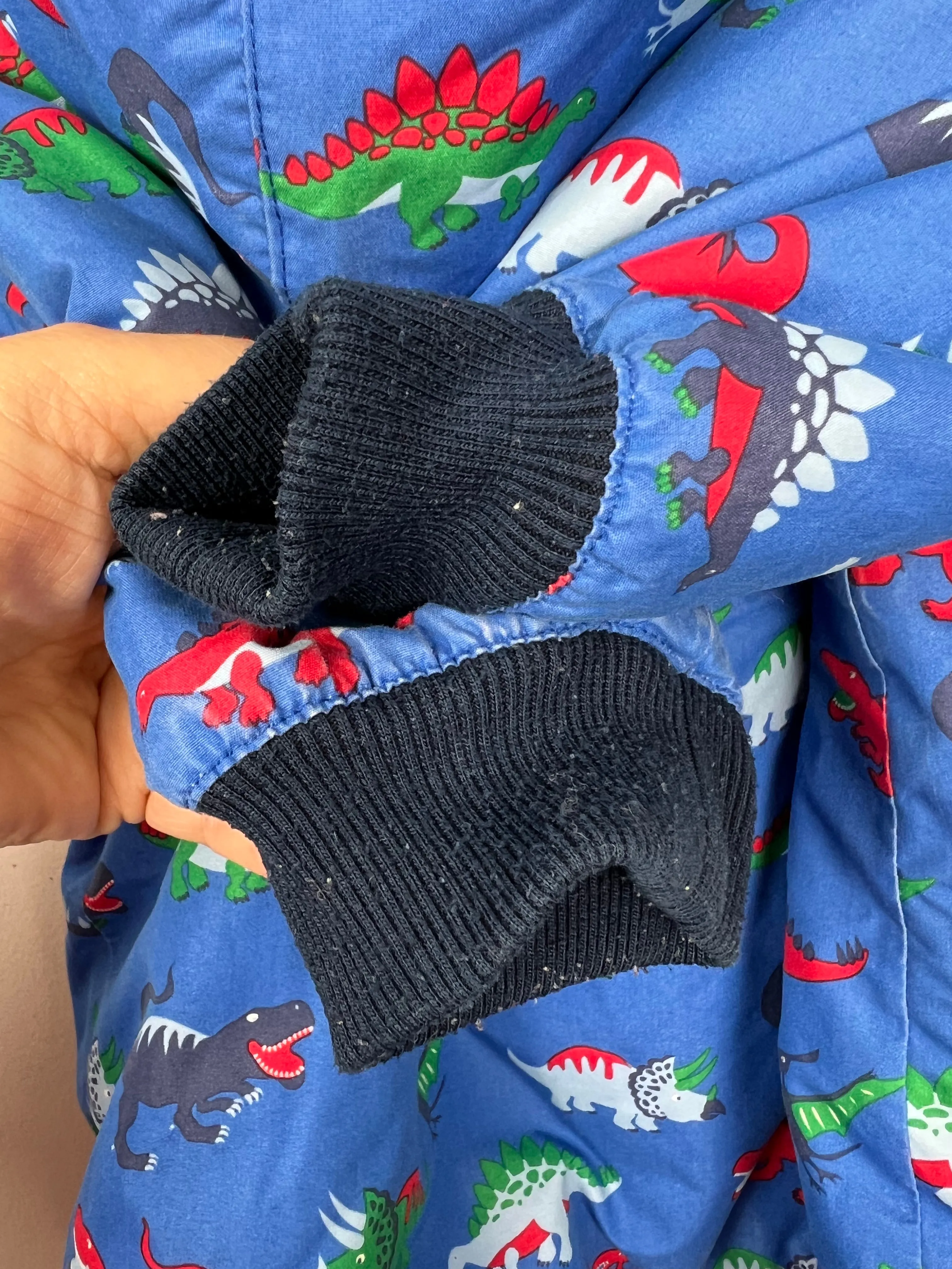 Jojo Maman Bebe Royal Blue Dino Waterproof Reversible Jacket 12-18m