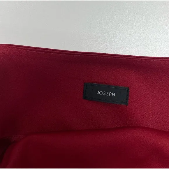 Joseph Red Midi Renne Light Cady Red Evening Skirt Size US 10 EU 42 Satin