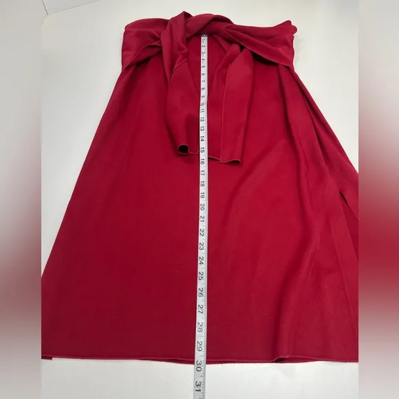 Joseph Red Midi Renne Light Cady Red Evening Skirt Size US 10 EU 42 Satin