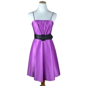 JS Collections Fuchsia Pink Purple Satin Lined Homecoming Special Occasion Dress