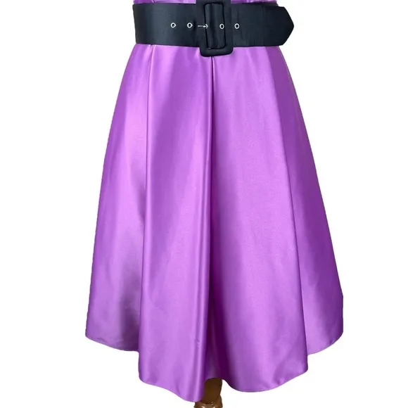 JS Collections Fuchsia Pink Purple Satin Lined Homecoming Special Occasion Dress