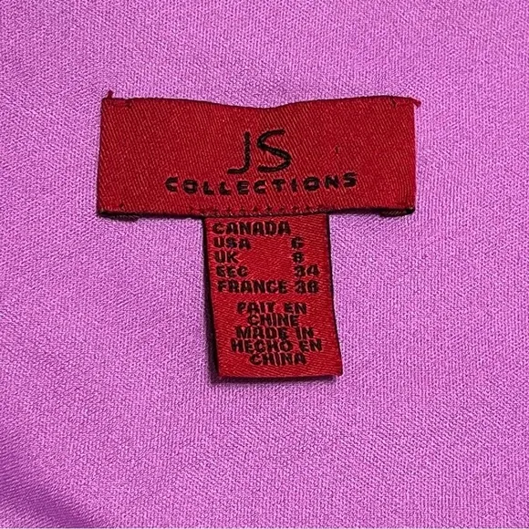 JS Collections Fuchsia Pink Purple Satin Lined Homecoming Special Occasion Dress