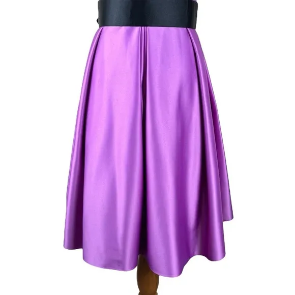 JS Collections Fuchsia Pink Purple Satin Lined Homecoming Special Occasion Dress