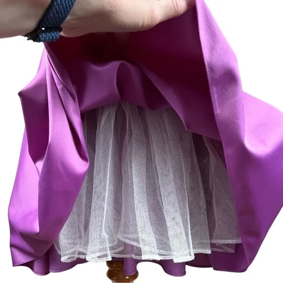 JS Collections Fuchsia Pink Purple Satin Lined Homecoming Special Occasion Dress