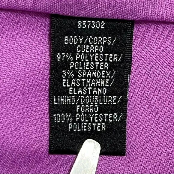 JS Collections Fuchsia Pink Purple Satin Lined Homecoming Special Occasion Dress
