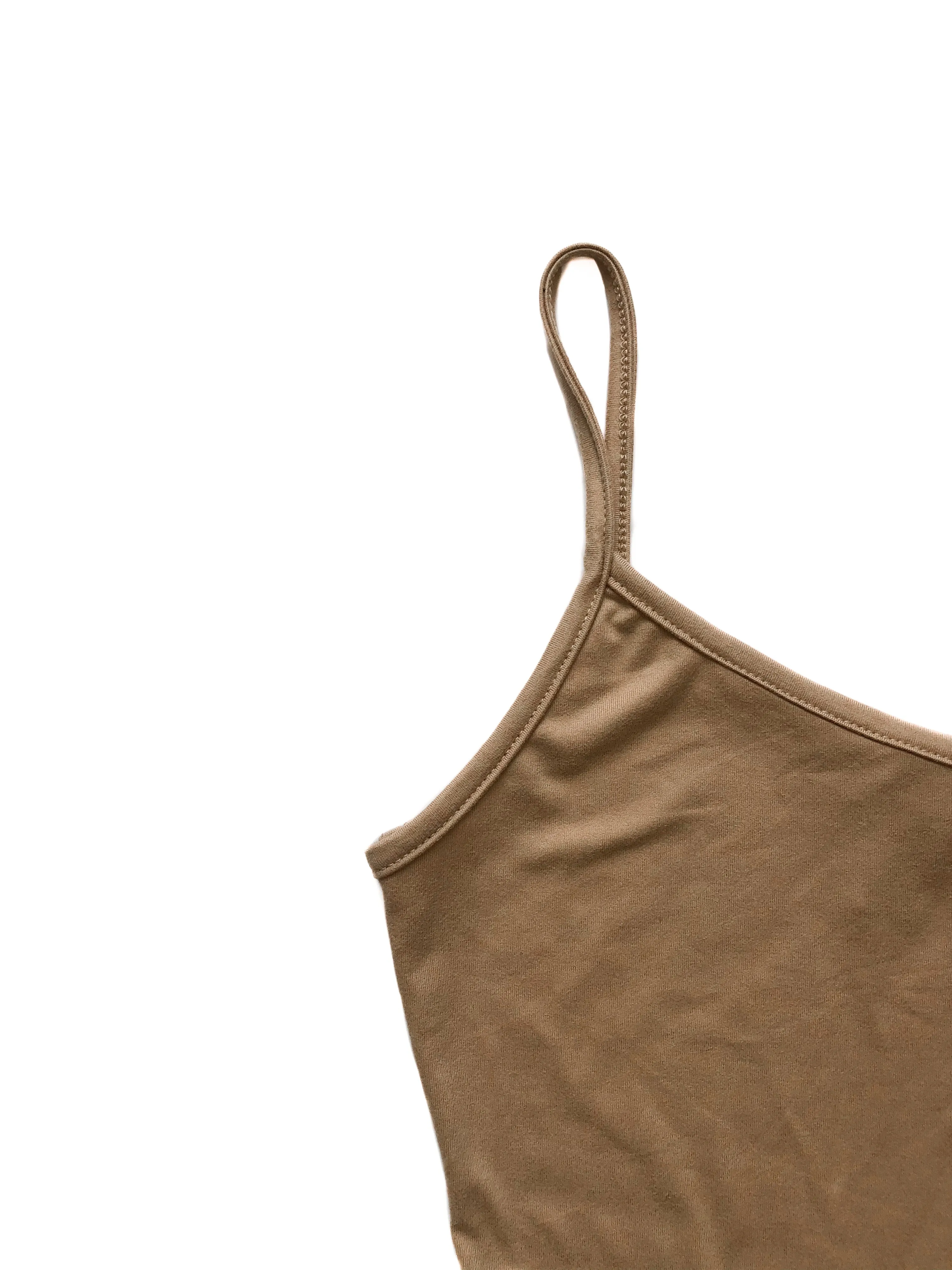 June One-Shoulder Bodysuit - Beige