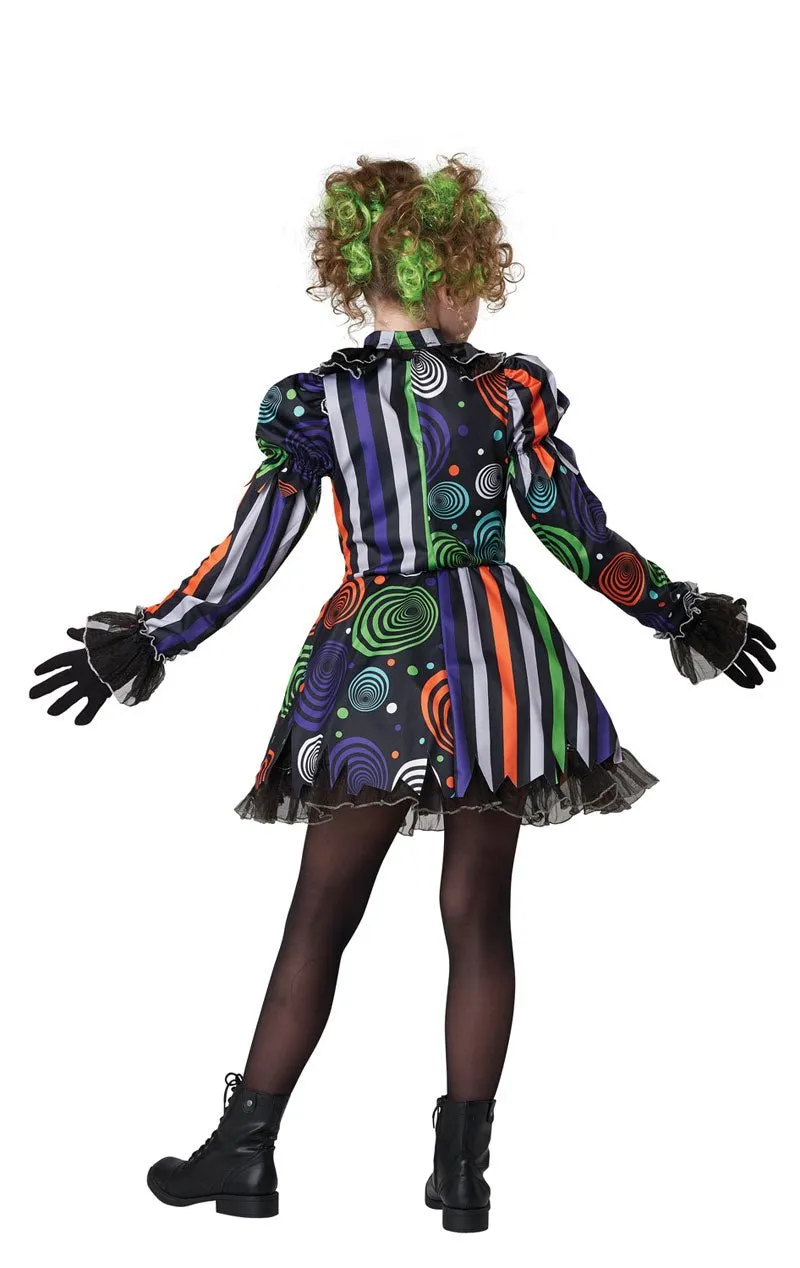 Kids Neon Nightmare Clown Costume