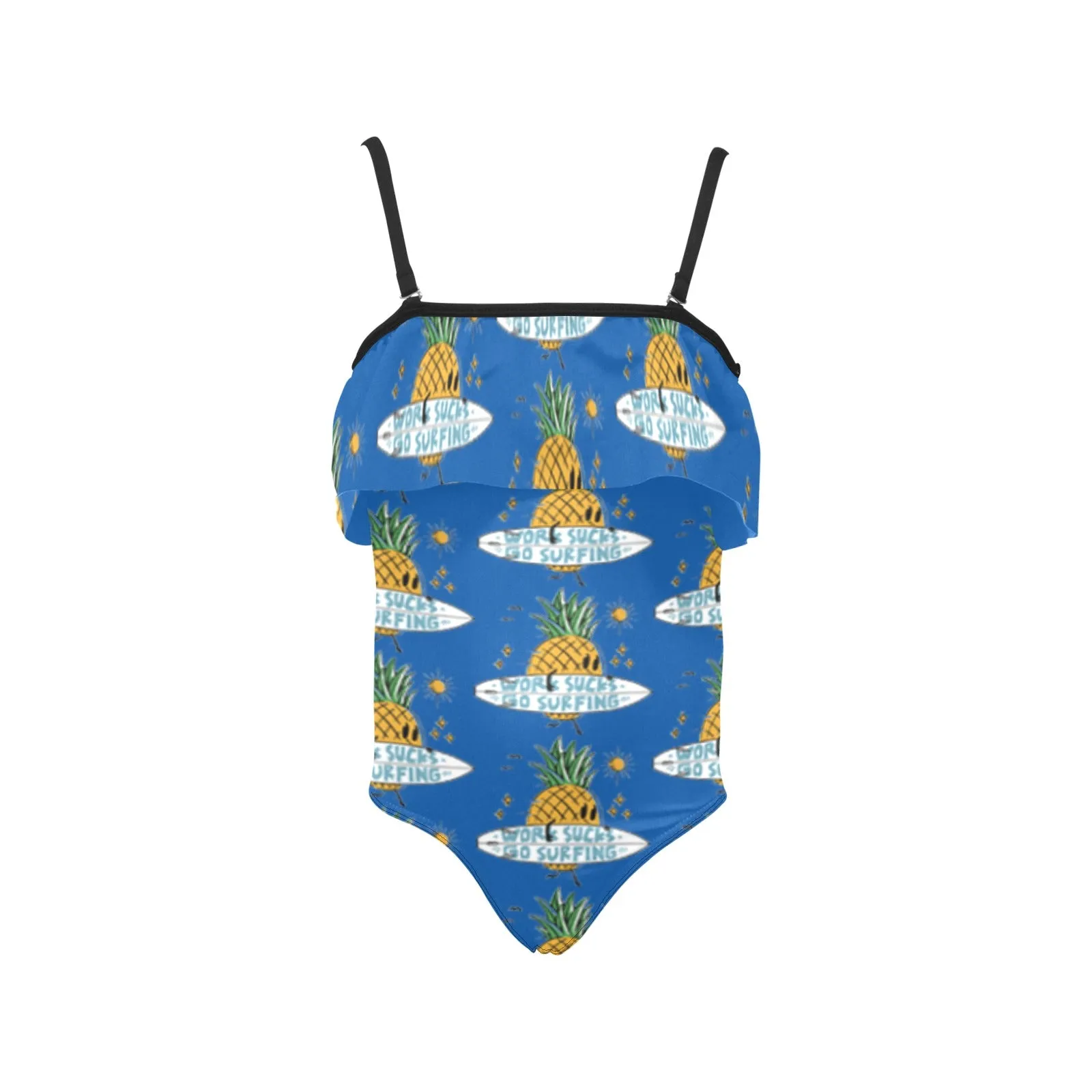 Kids' Spaghetti Strap Ruffle Swimsuit