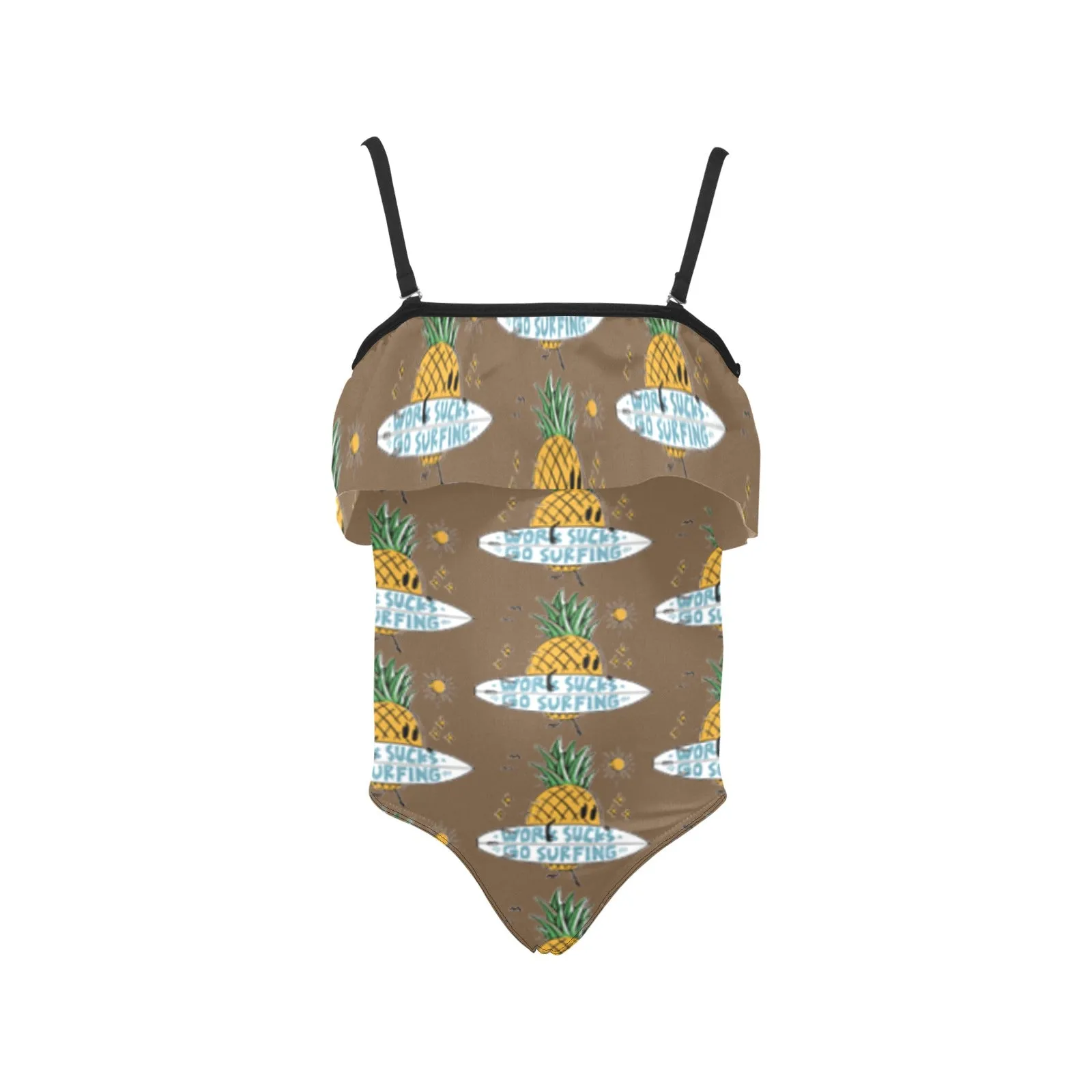 Kids' Spaghetti Strap Ruffle Swimsuit