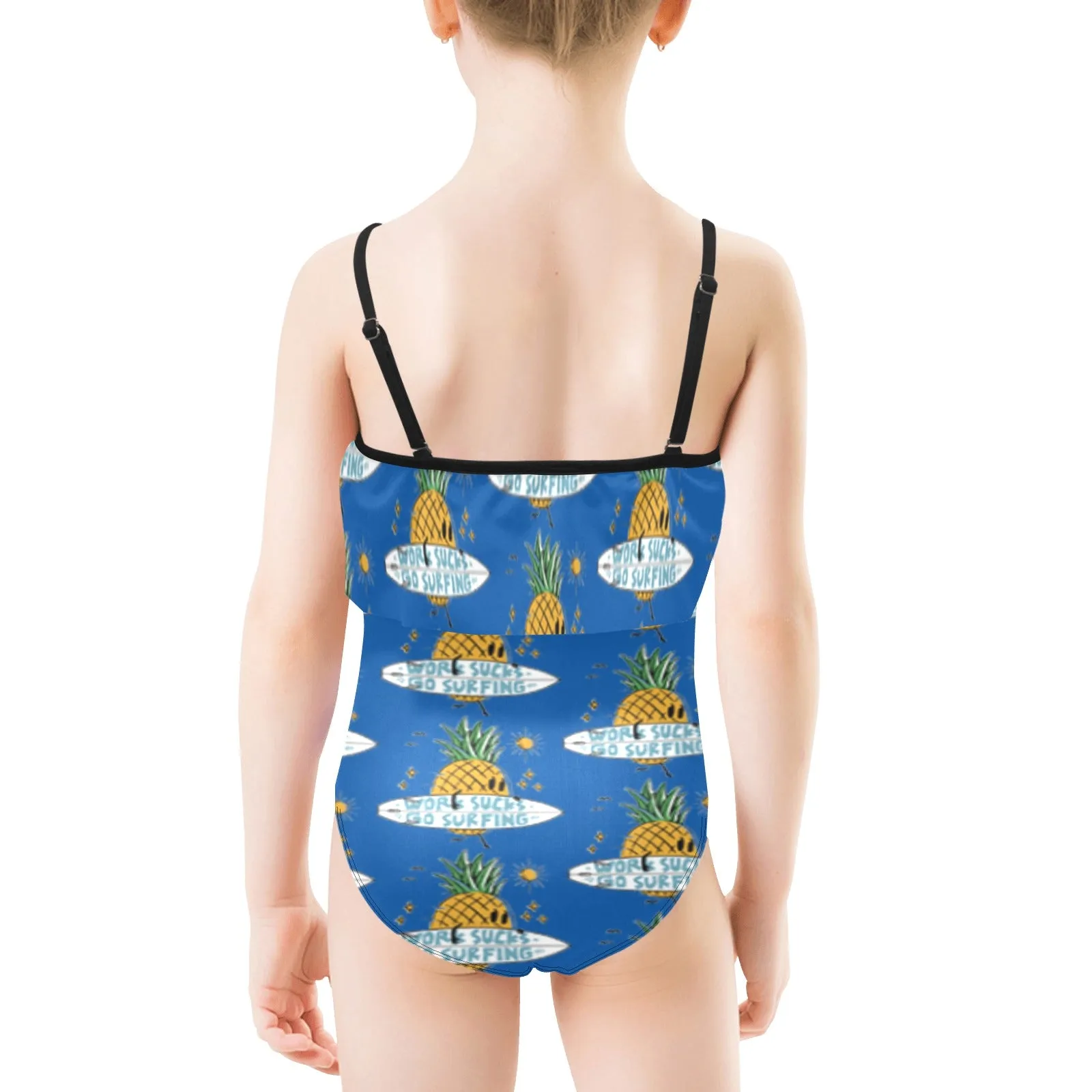 Kids' Spaghetti Strap Ruffle Swimsuit