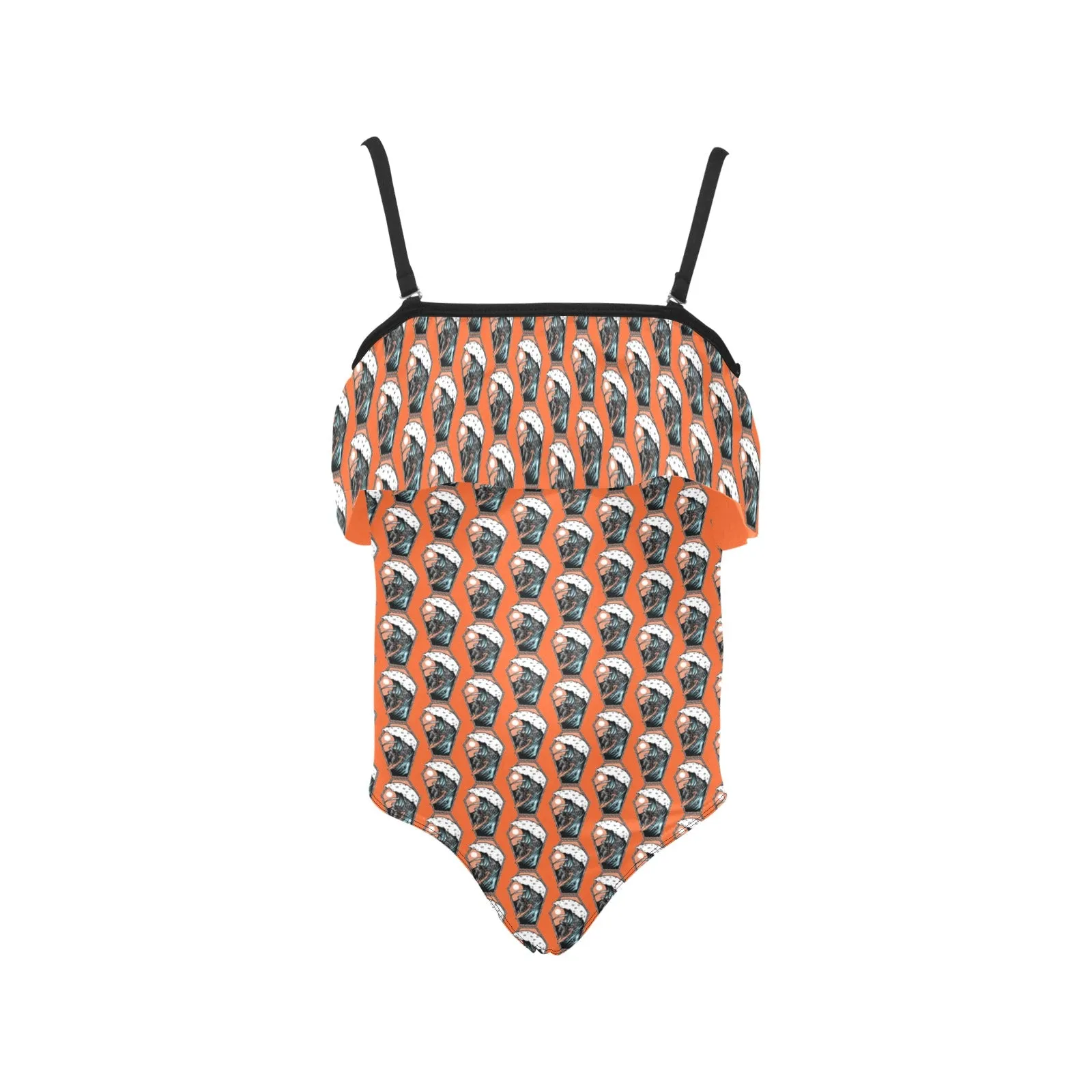 Kids' Spaghetti Strap Ruffle Swimsuit