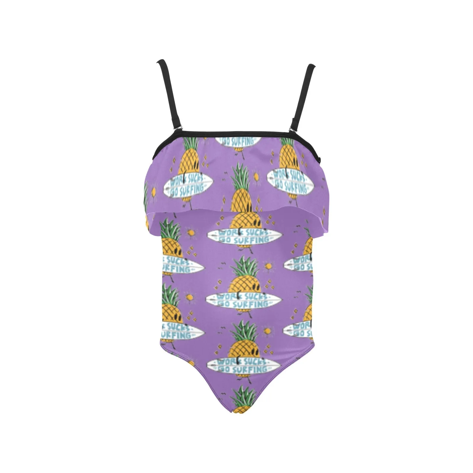 Kids' Spaghetti Strap Ruffle Swimsuit