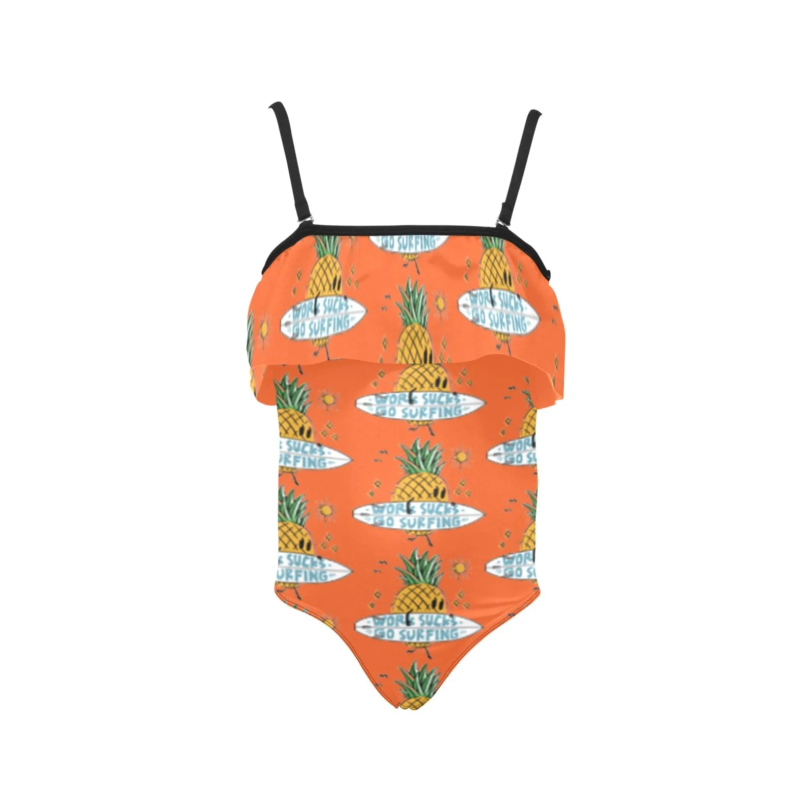 Kids' Spaghetti Strap Ruffle Swimsuit