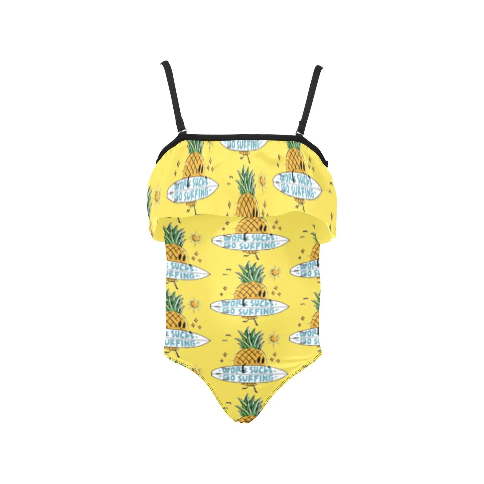 Kids' Spaghetti Strap Ruffle Swimsuit