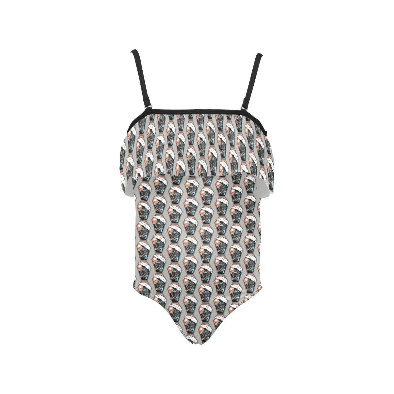 Kids' Spaghetti Strap Ruffle Swimsuit