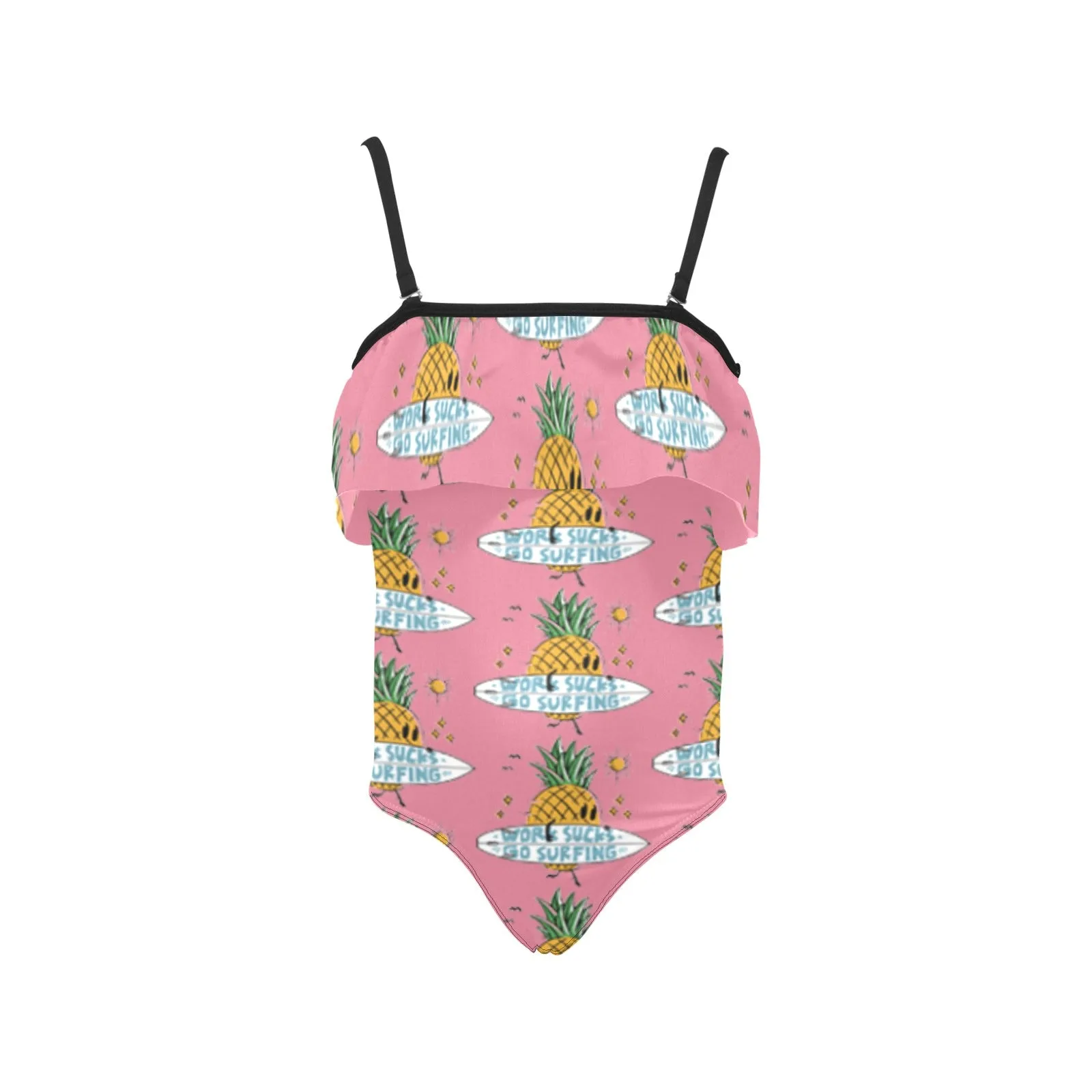 Kids' Spaghetti Strap Ruffle Swimsuit
