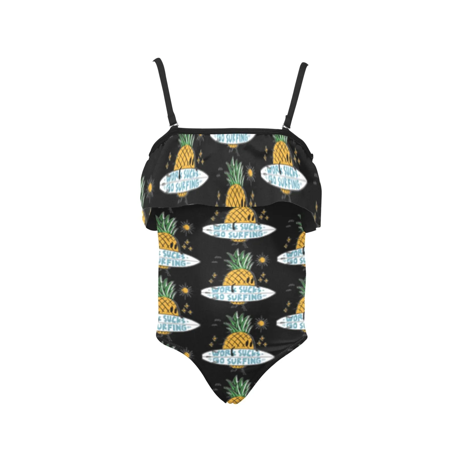 Kids' Spaghetti Strap Ruffle Swimsuit