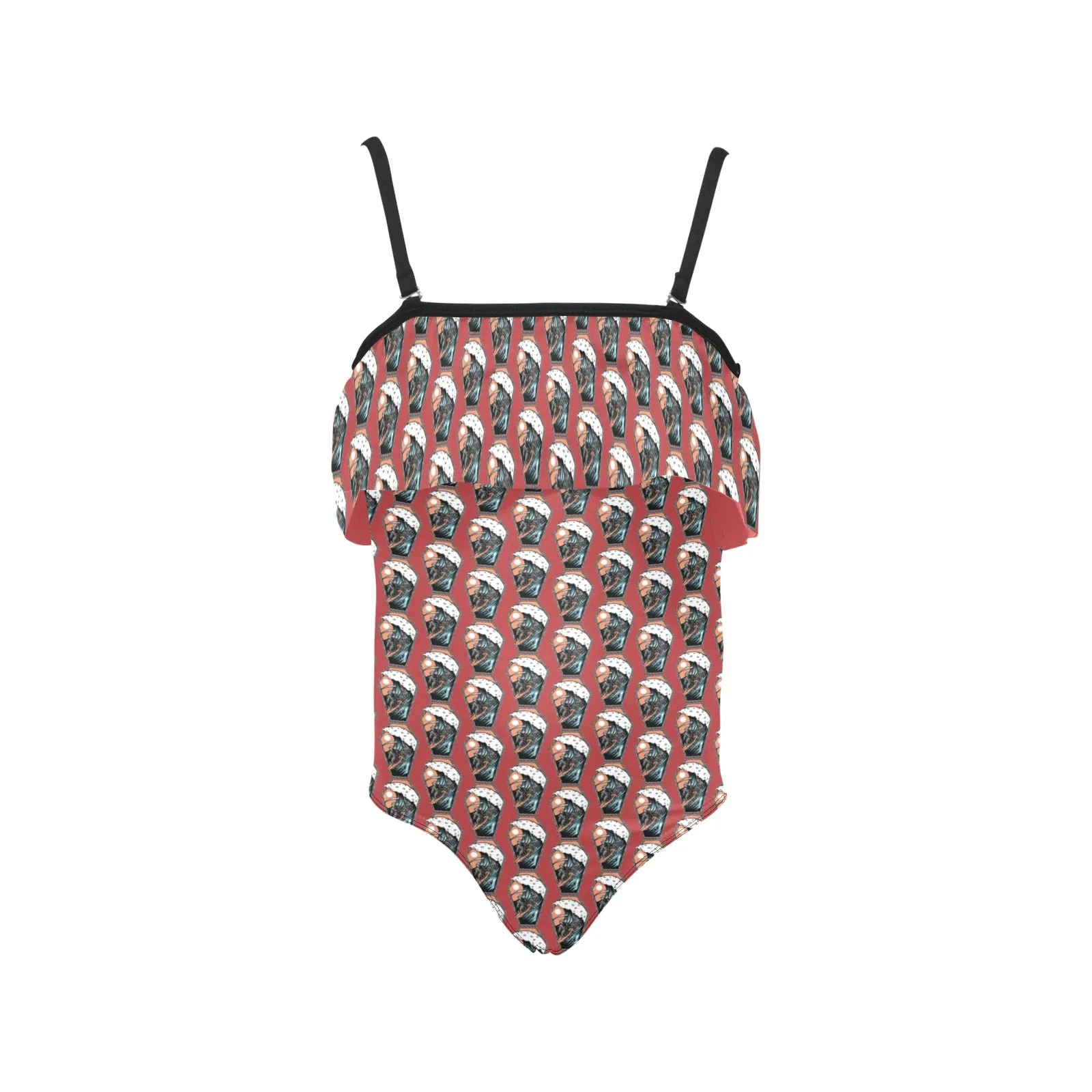 Kids' Spaghetti Strap Ruffle Swimsuit