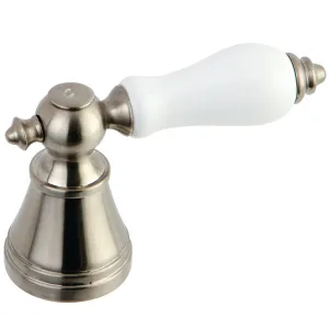 Kingston Brass FSH7618PLC Porcelain Lever Handle (Cold Side), Brushed Nickel