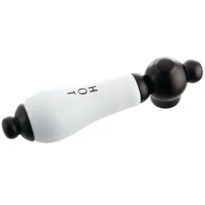 Kingston Brass KSH3965PLH Porcelain Lever Handle (Hot Side), Oil Rubbed Bronze