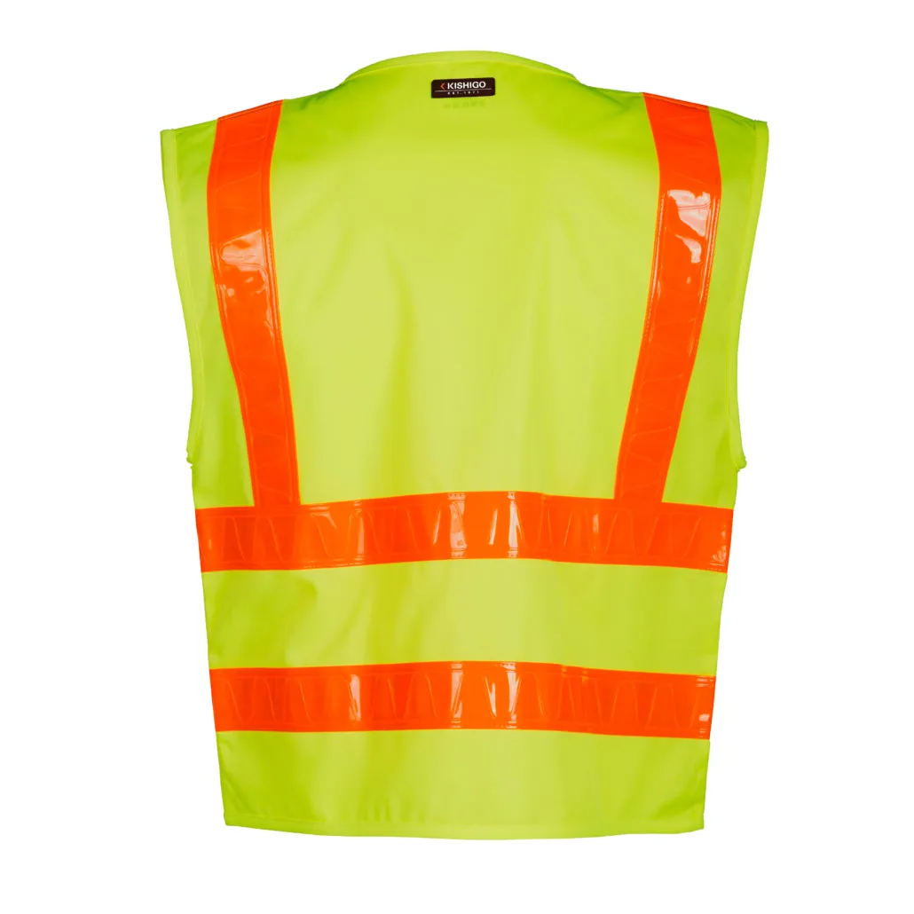 Kishigo Combined Performance 5 Pocket Solid Vest, Type R Class 2
