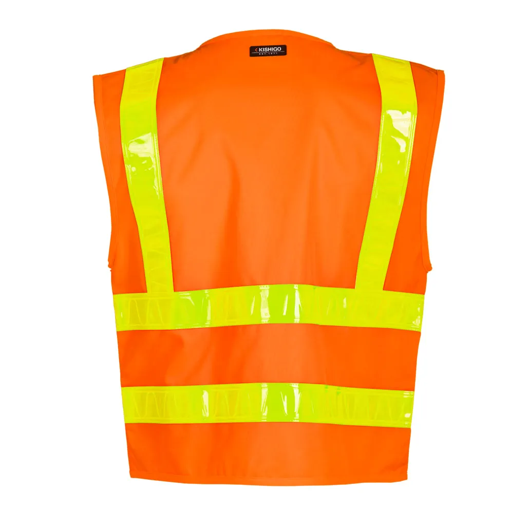 Kishigo Combined Performance 5 Pocket Solid Vest, Type R Class 2