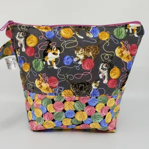 Kittens playing with Yarn - Project Bag - Small