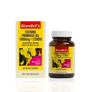 Kordel’s Evening Primrose Oil 1000 mg   E200 IU C30