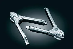 Kuryakyn 7815 Motorcycle Accent Accessory: Swingarm Covers for 2008-17 Harley-Davidson Softail Motorcycles, Chrome