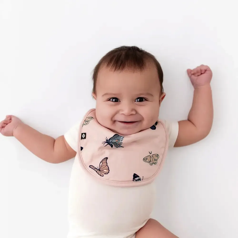 Kyte Baby Cushy Bib in Blush Butterfly