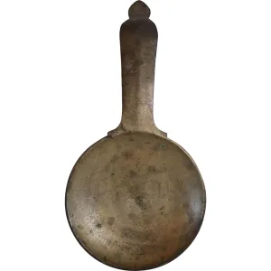 Large Indian Patinated Bronze Tawa Cooking Pan