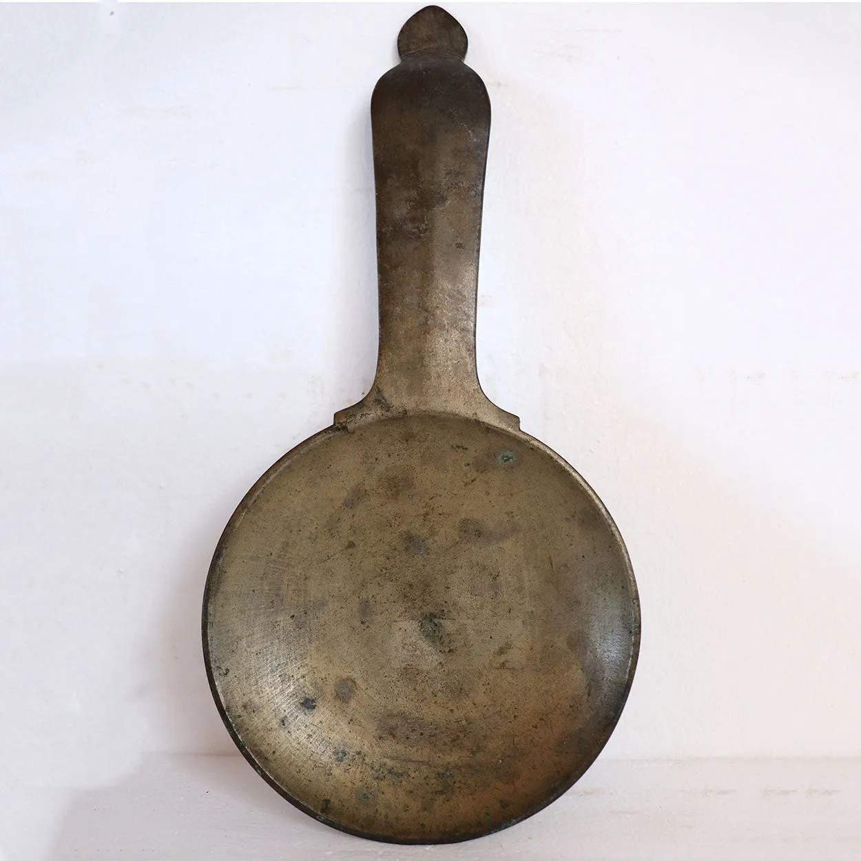 Large Indian Patinated Bronze Tawa Cooking Pan