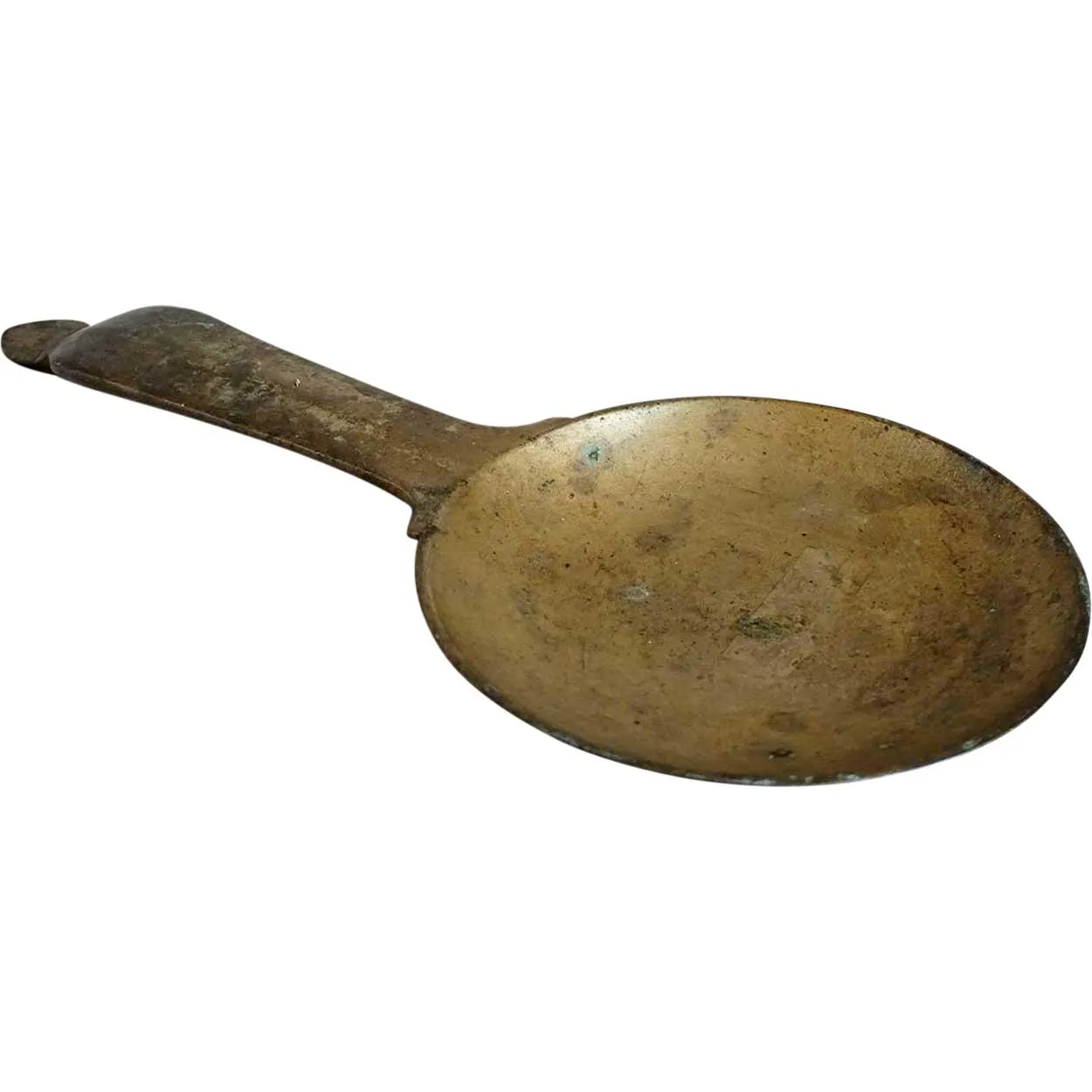 Large Indian Patinated Bronze Tawa Cooking Pan