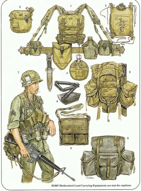 LC2 M1967 Stamp ALICE Buttpack 80's Version REPLICA